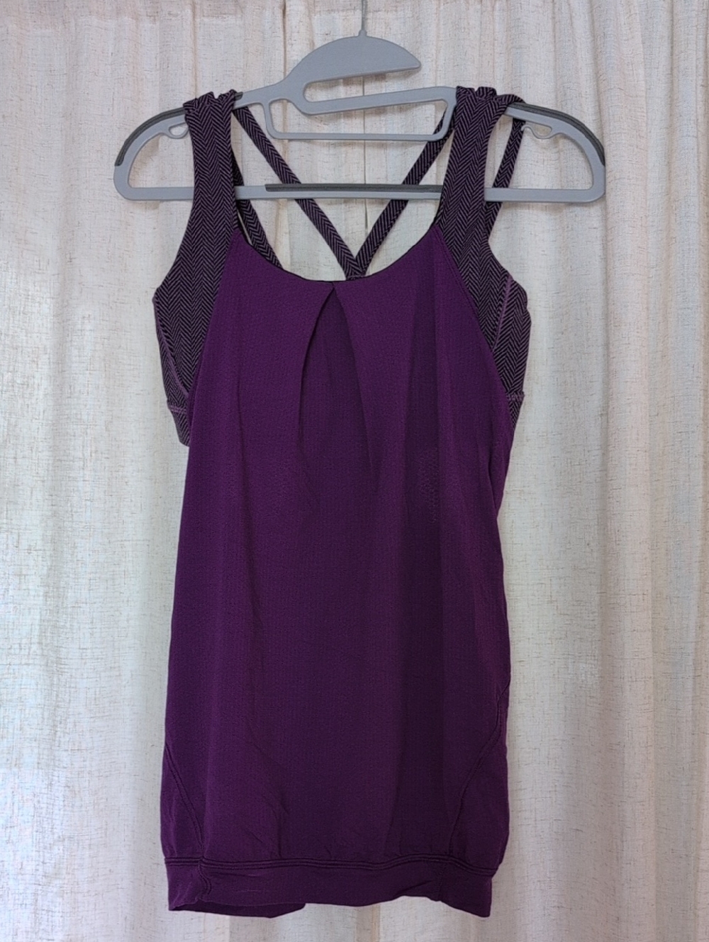 lululemon athletica Purple & Black Athletic Top